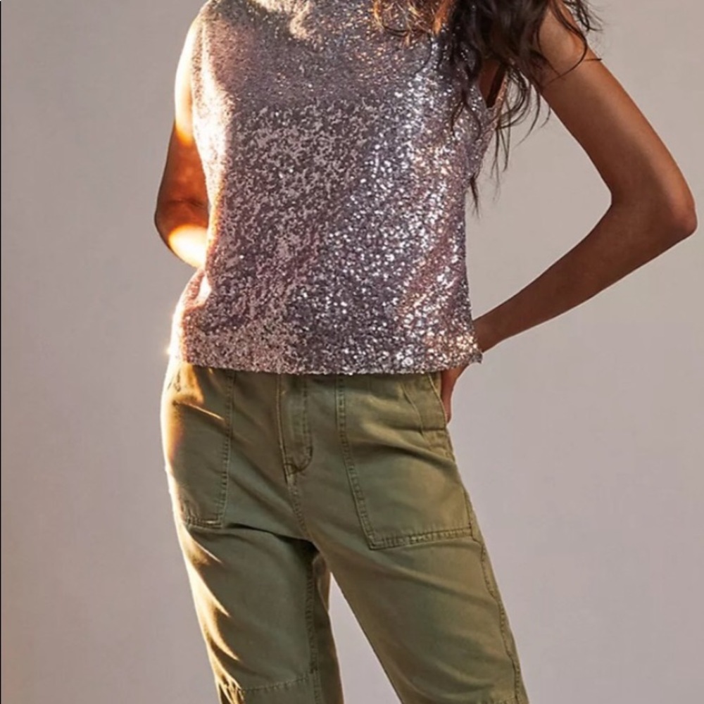 NWT Anthropologie Fatima Sequined Blouse sz 10